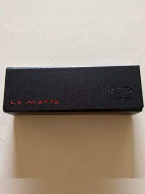 New LA MATTA Authentic Eyeglasses Sunglasses Black Hard Shell Case & Cloth